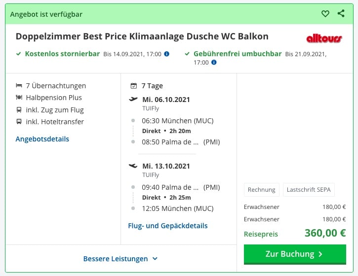 Mallorca Frühbucher Urlaub