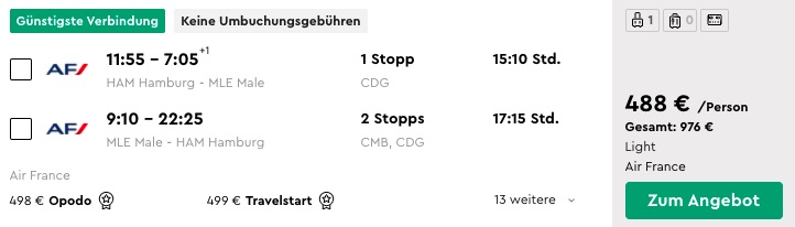 Malediven Flüge