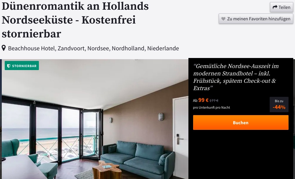 Strandhotel in Holland