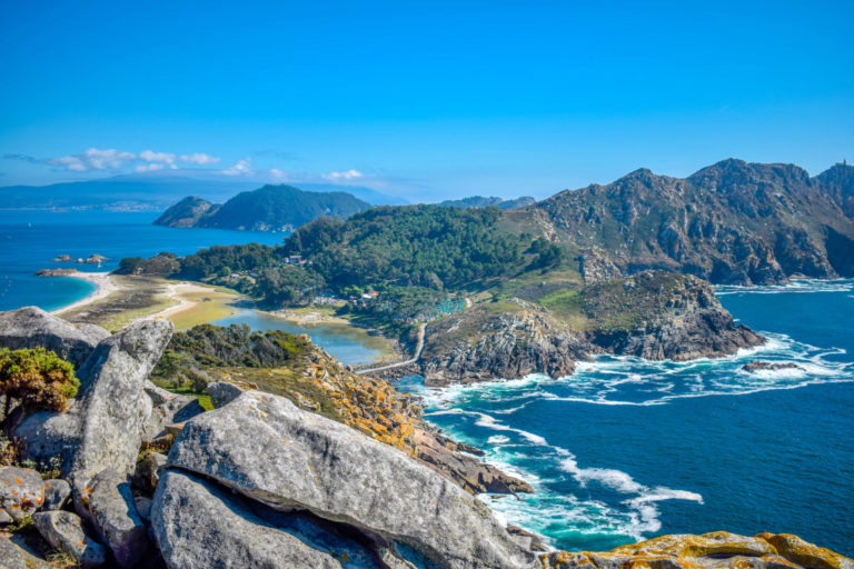 Inselgruppe Cies In Spaniennull