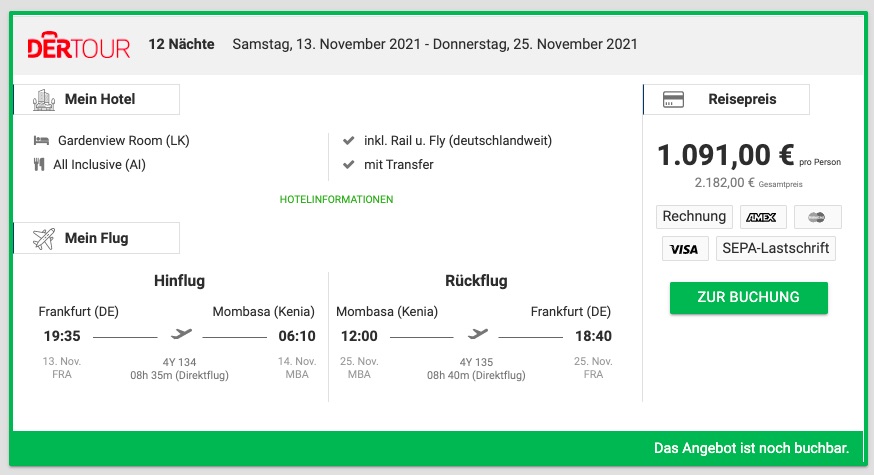 Kenia All Inclusive Urlaub