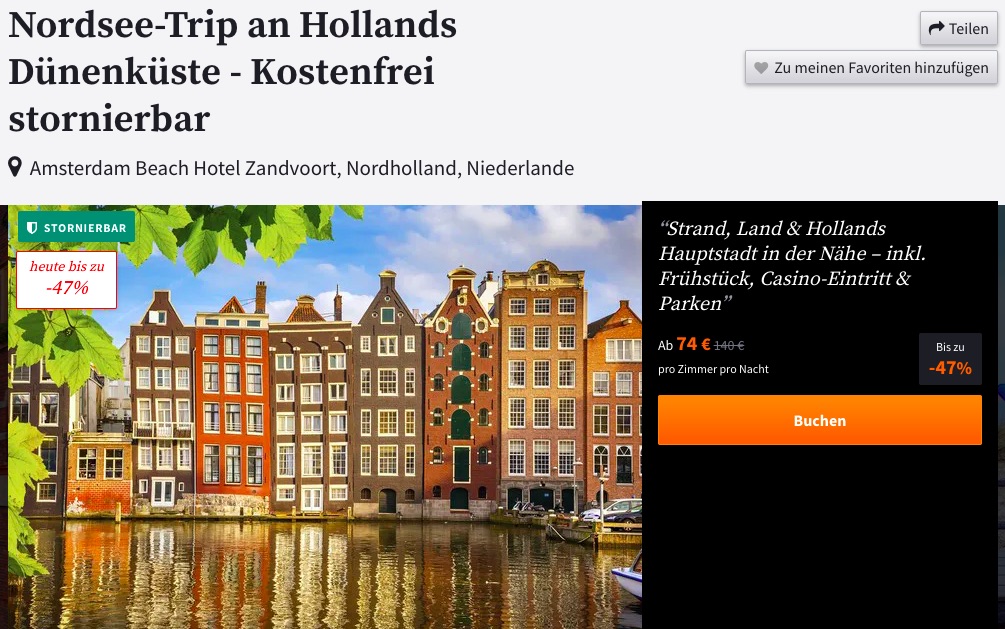 Stadt und Strandurlaub Amsterdam