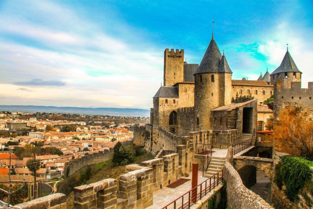 Frankreich, Festungsmauer von Carcassonne