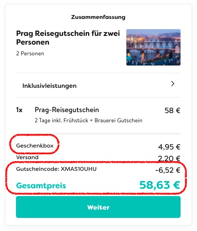 Prag Hotelgutschein