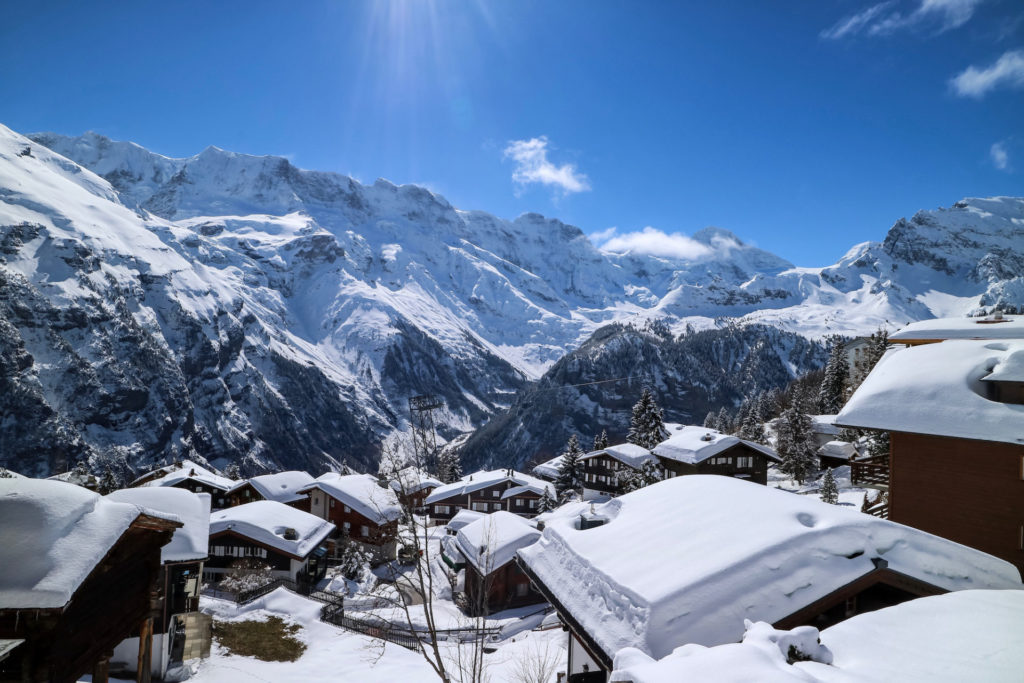 Schweiz, Jungfrau Ski Region, Mürren am Schilthorn