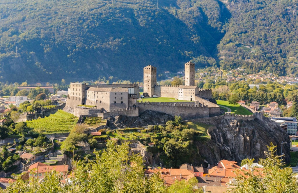 Schweiz, Tessin, Burg Castelgrande in Bellinzona