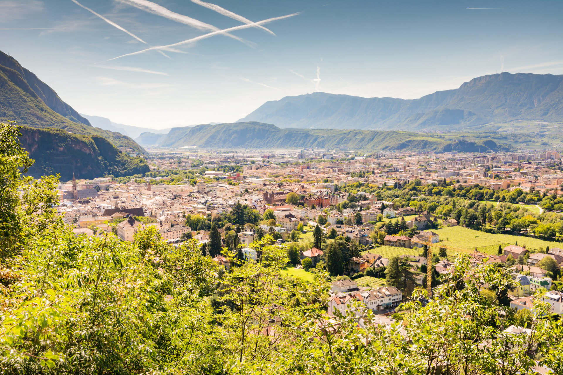 Italien, Südtirol, Ausblick über Bozen