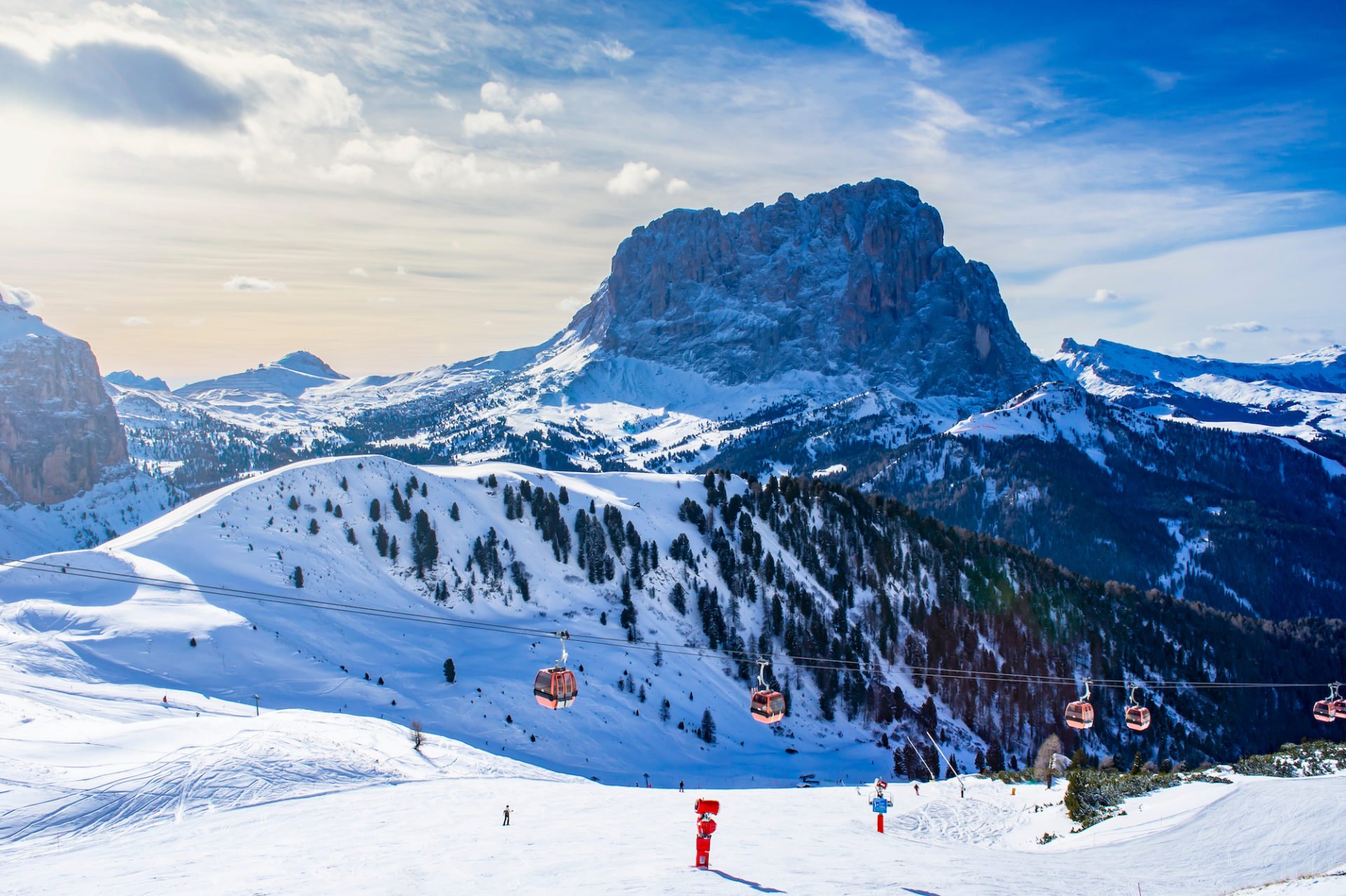 Italien, Südtirol, Skigebiet Carezza-Karersee-Rosengarten