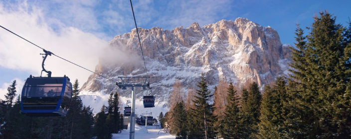 Italien, Südtirol, Val Gardena, Skifahren in Gröden