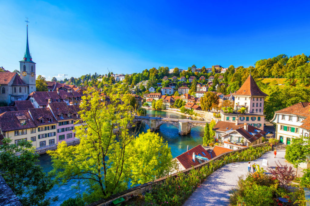 Schweiz, Bern am Fluss Aare