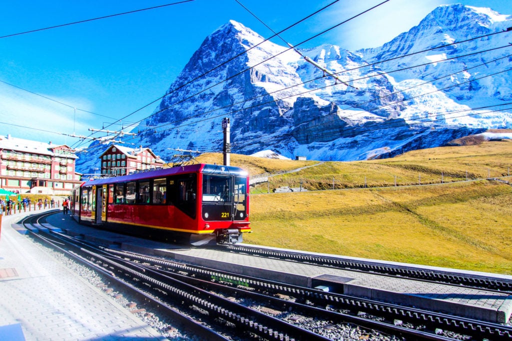 Schweiz, Haltestelle Kleine Scheidegg, Jungfraujoch
