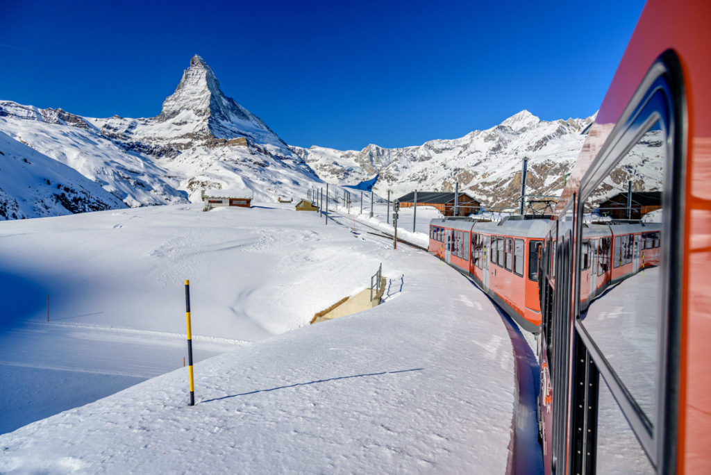 Schweiz, Winterliche Landschaften am Gornegrat