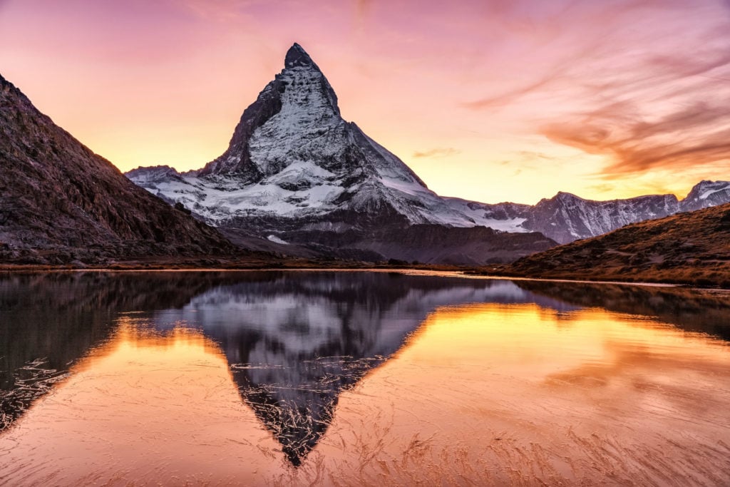 Schweiz, Zermatt, Matterhorn, Riffelsee