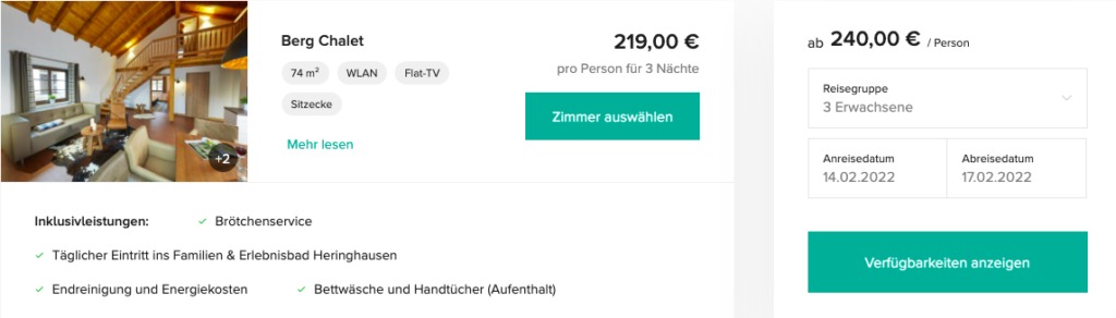 Urlaub im Chalet