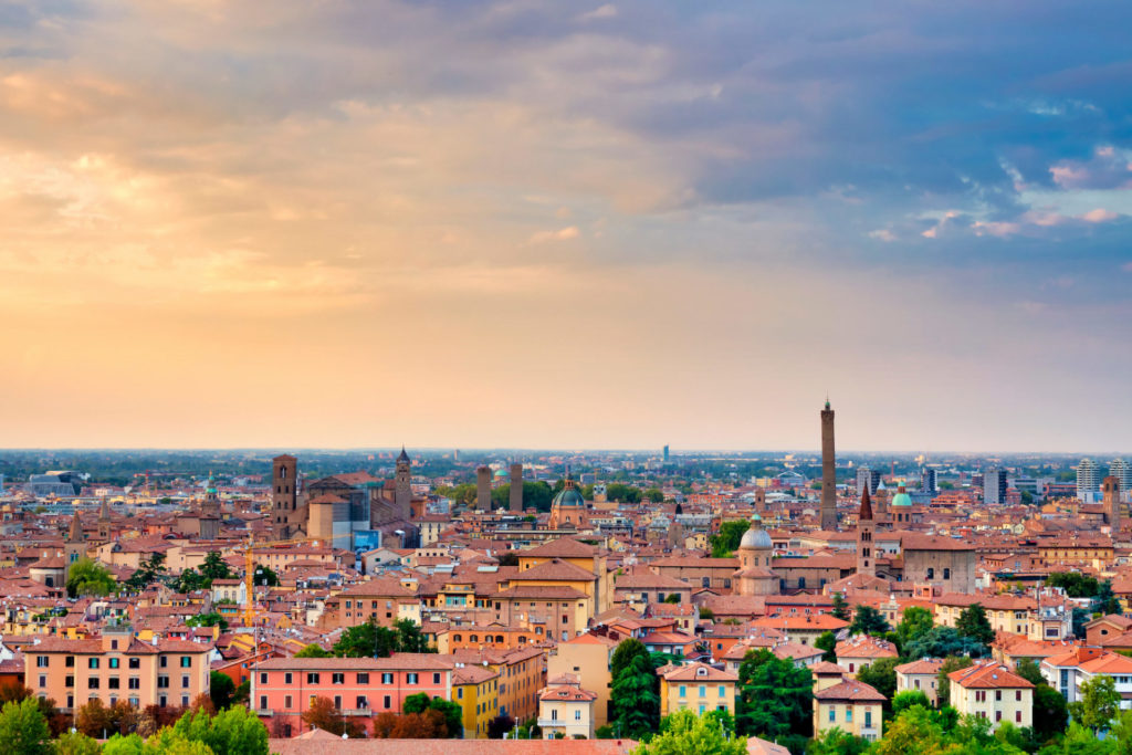 Italien, Bologna, Ausblick vom Piazzale di San Michele in Bosco