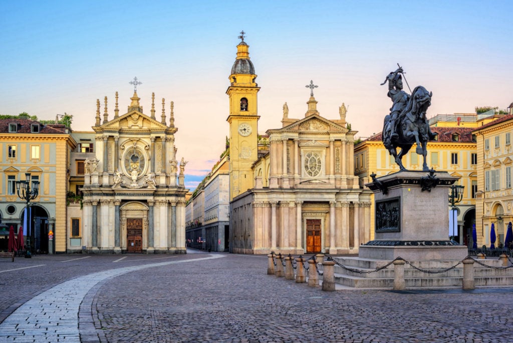 Italien, Turin, Altstadt Quadrilatero Romano, Platz Piazza San Carlo
