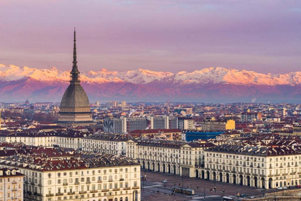 Italien, Turin, Mole Antonelliana, Alpen