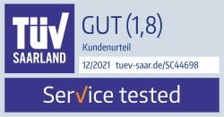 TÜV Saarland Kundenurteil für die Hanseatic Bank: Gut (1,8)
