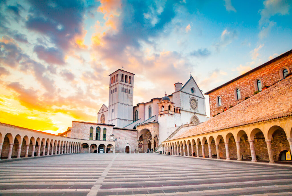 Italien, Umbrien, Assisi, Basilika San Francesco