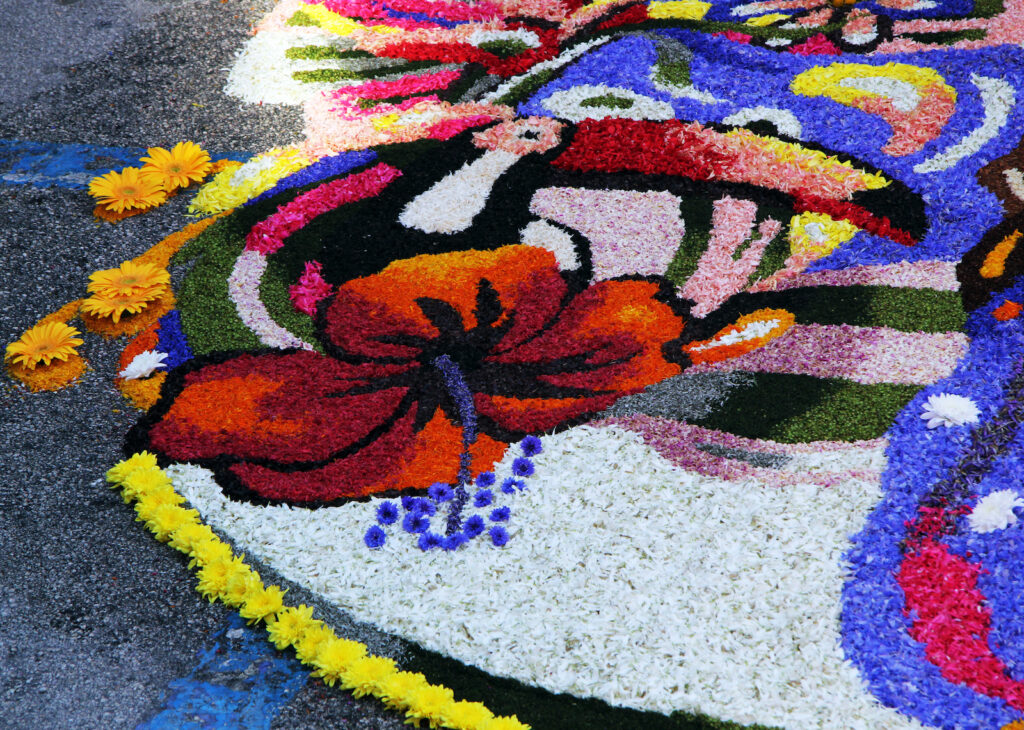 Italien, Umbrien, Blumenfest in Spello