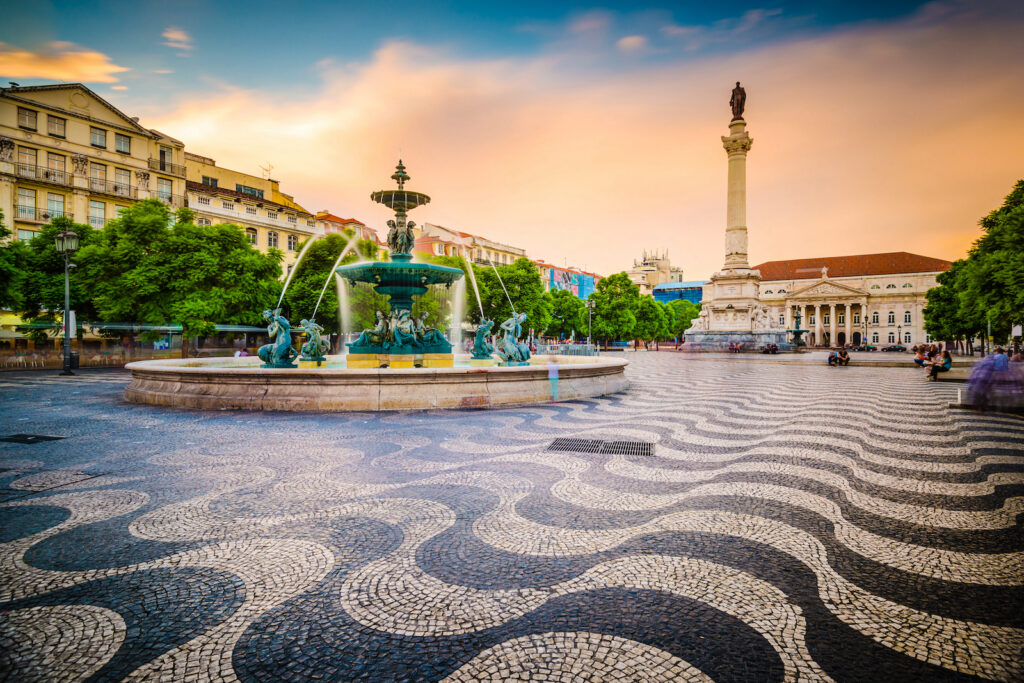 Portugal, Lissabon, Rossio Platz