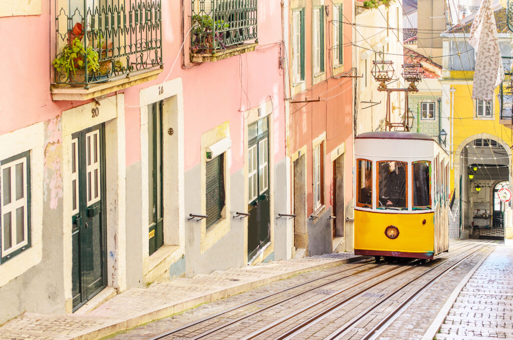 Portugal, Lissabon, Stadtviertel Barrio Alto, Standseilbahn