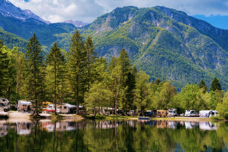 Slowenien, Camping am See Bohinjsk jezero