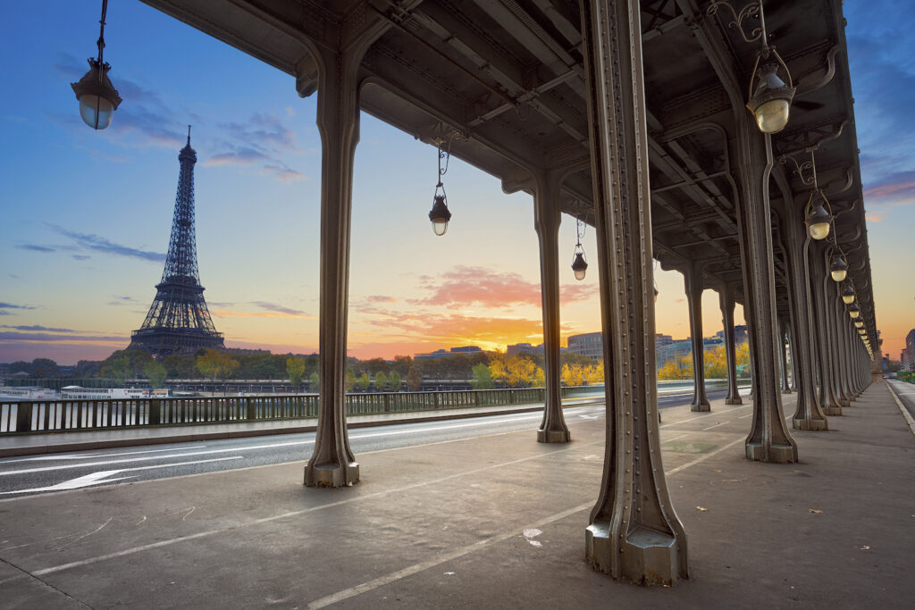 Frankreich, Paris, Aussicht von der Brücke Brücke Pont de Bir Hakeim