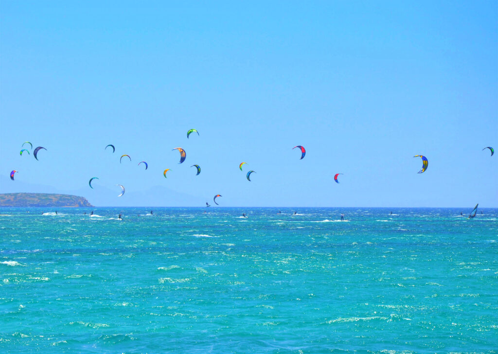 Griechenland, Kitesurfen auf Paros