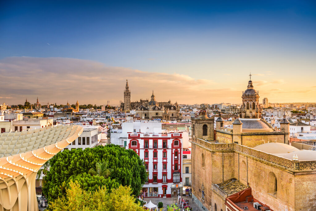 Spanien, Blick über die Altstadt von Sevilla