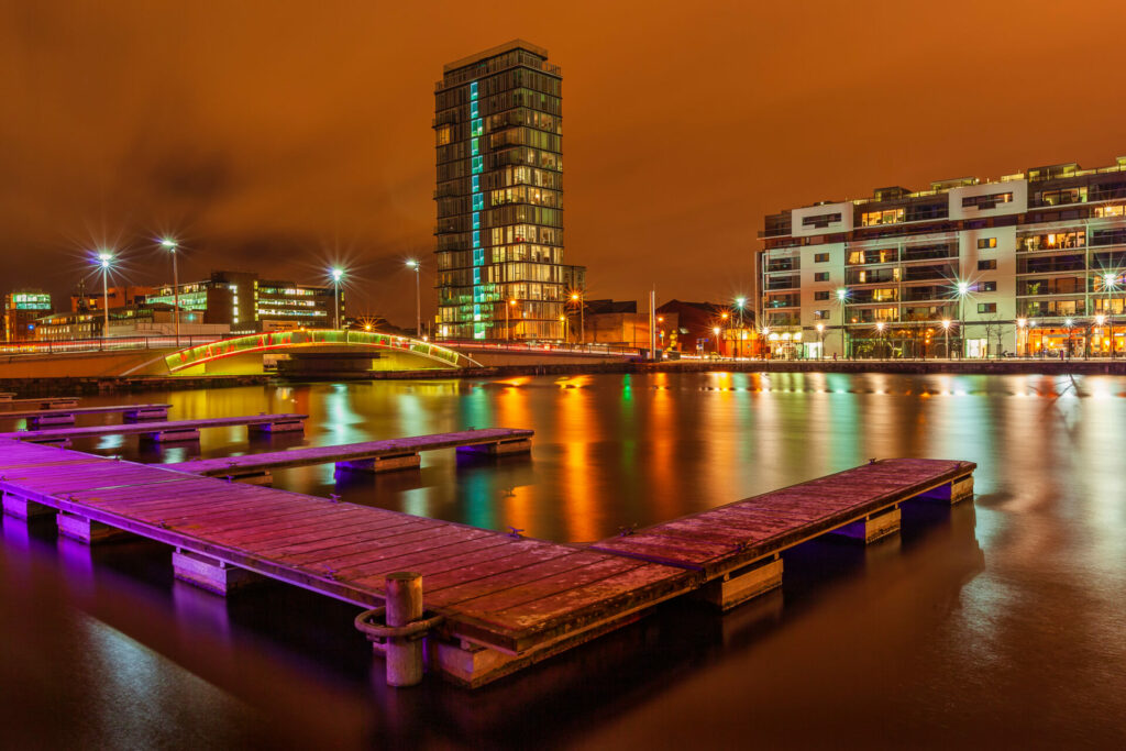 Blick auf die Silicon Docks in Dublin 