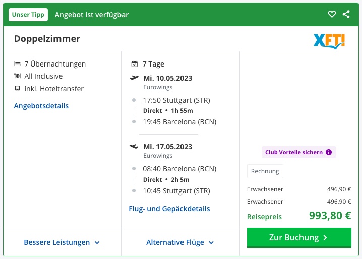 Urlaub an der Costa Dorada