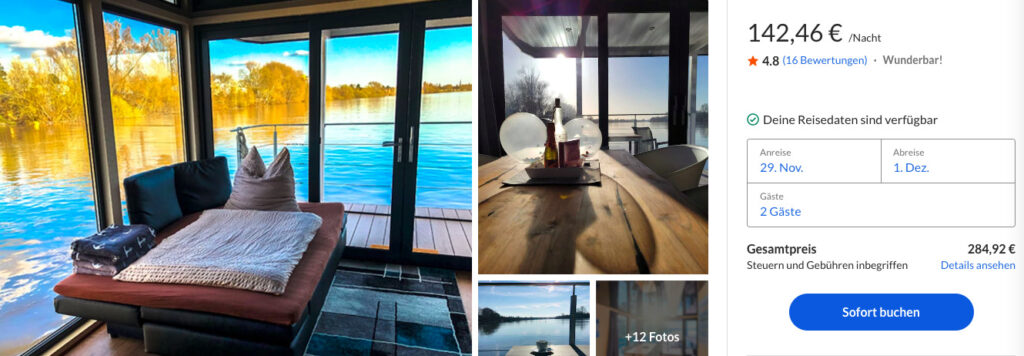 Urlaub auf dem Hausboot