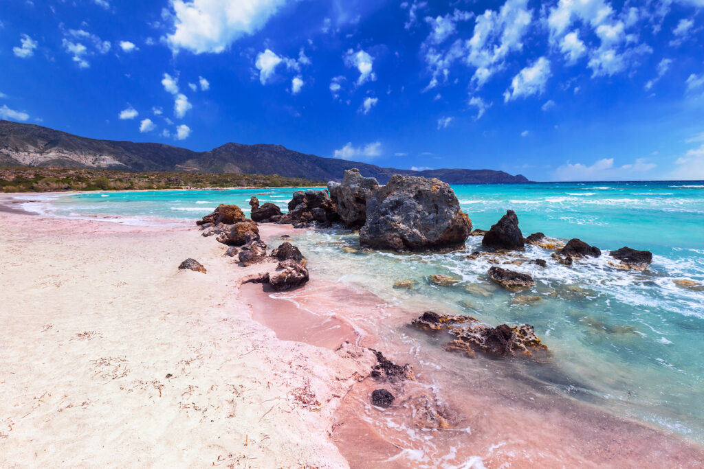 Elafonissi,Beach,With,Pink,Sand,On,Crete,,Greece