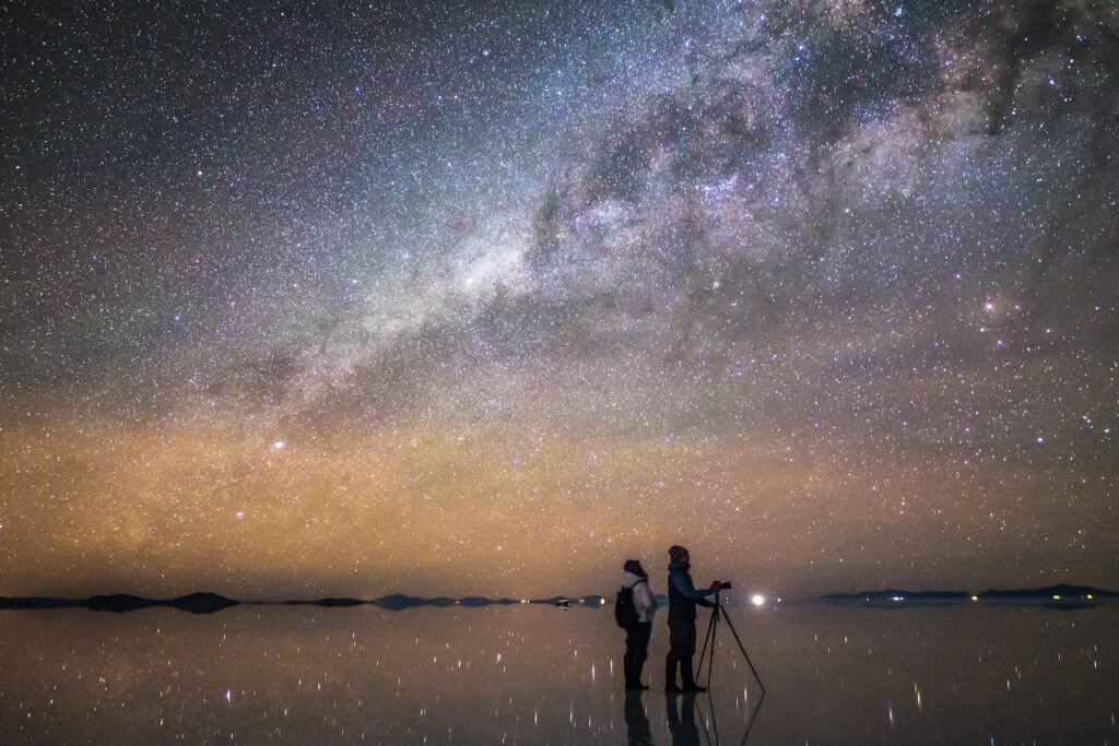 Bolivien, Salar de Uyuni, Nachthimmel