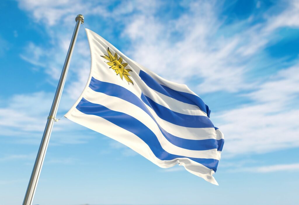 Die Flagge Uruguays