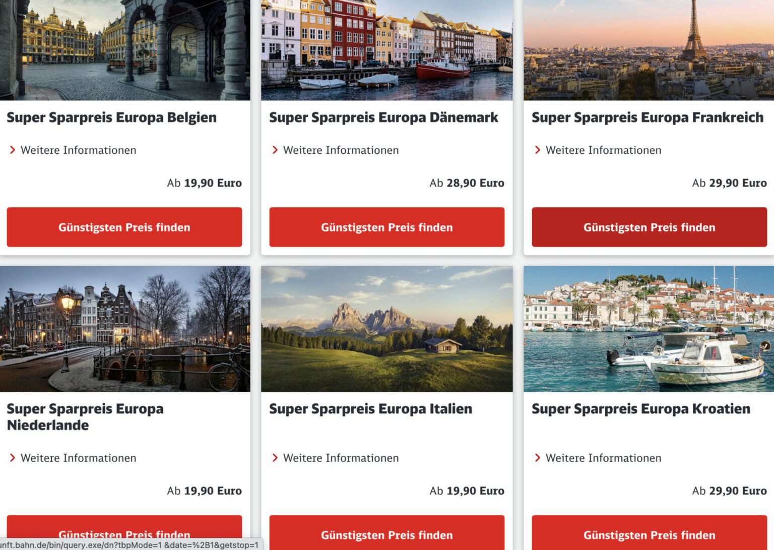 Sparpreis Aktion Tickets ab 9,99€ (7,49€ mit BahnCard)