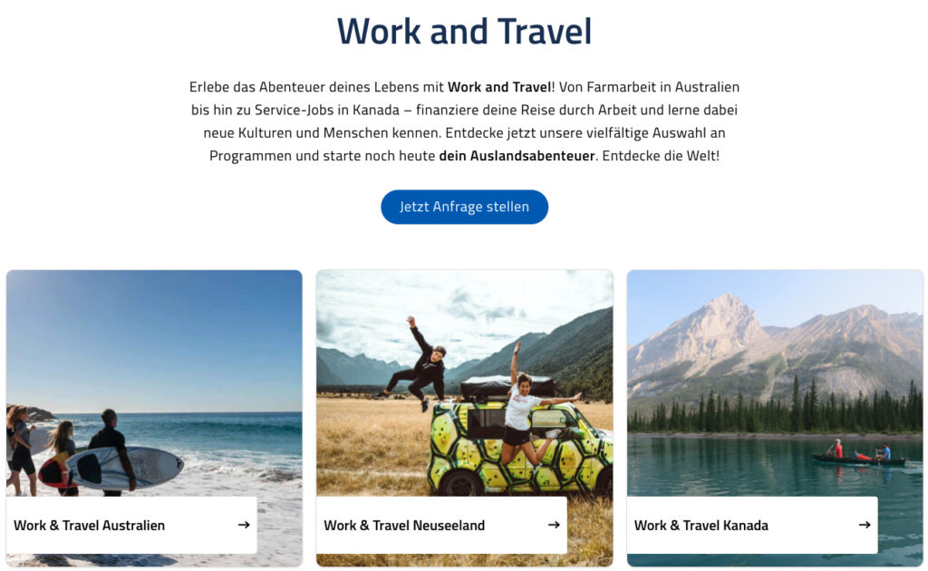 STA Travel, Work and Travel