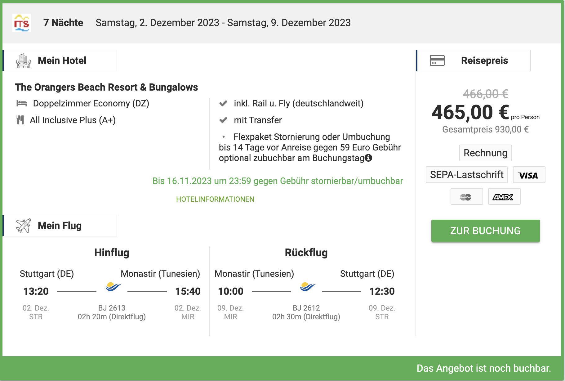 Tunesien All Inclusive - 1 Woche im 4* Hotel ab 465€ p.P.