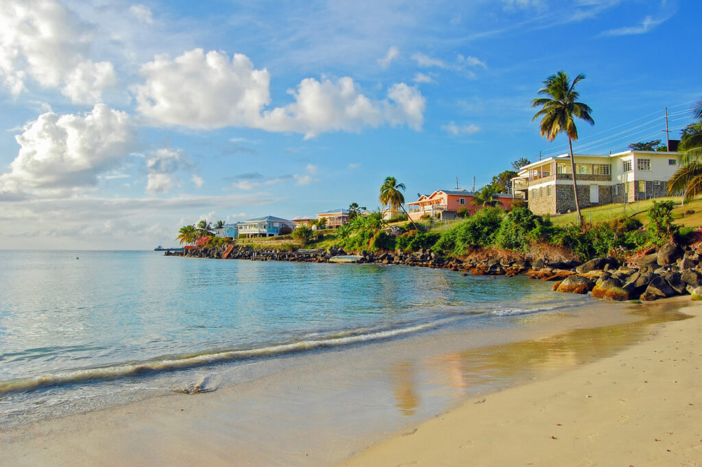 Wunderschöner Küstenabschnitt an der Grand Anse Bucht auf Grenada