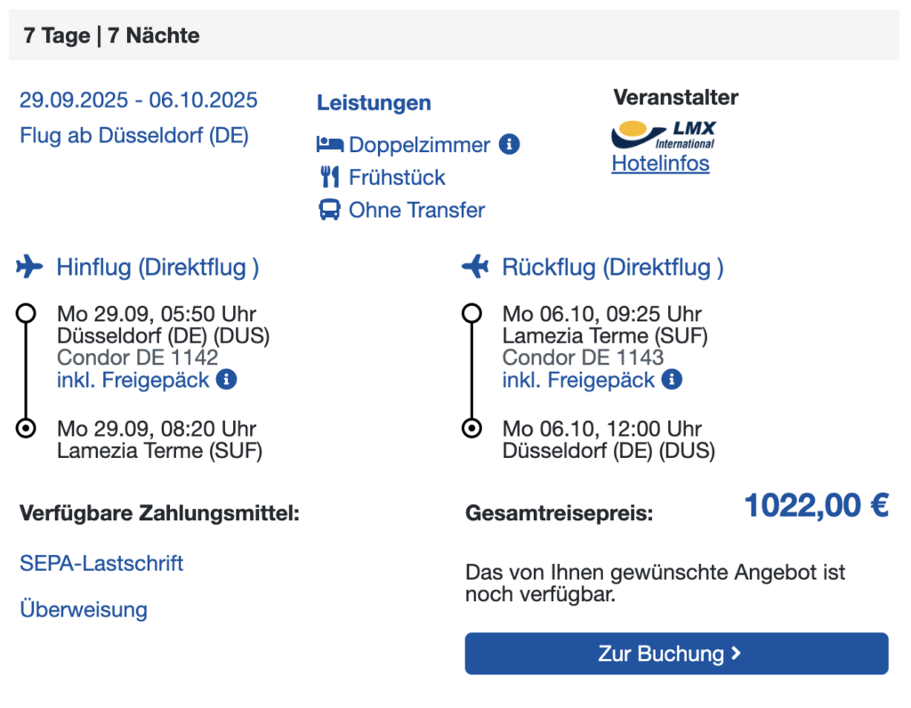 Kalabrien Urlaub