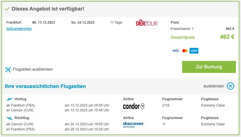 Cancun Reise - 11 Tage mit Flügen und Unterkunft ab 719€ p.P.