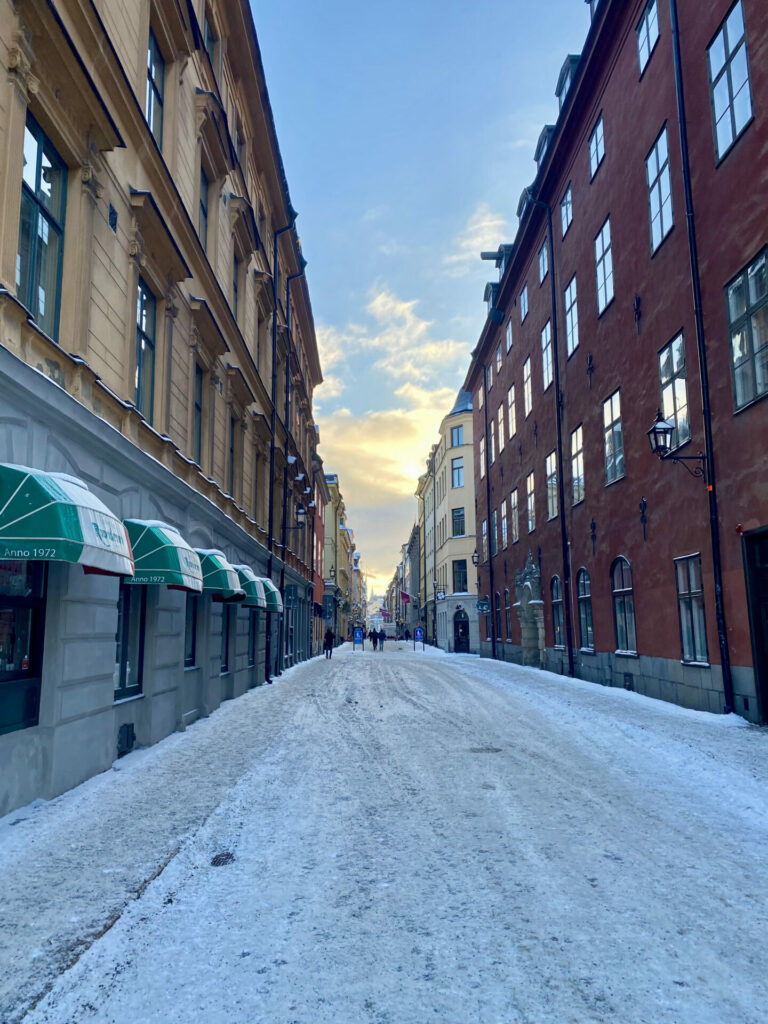 Schweden, Stockholm, Gasse in Gamla Stan