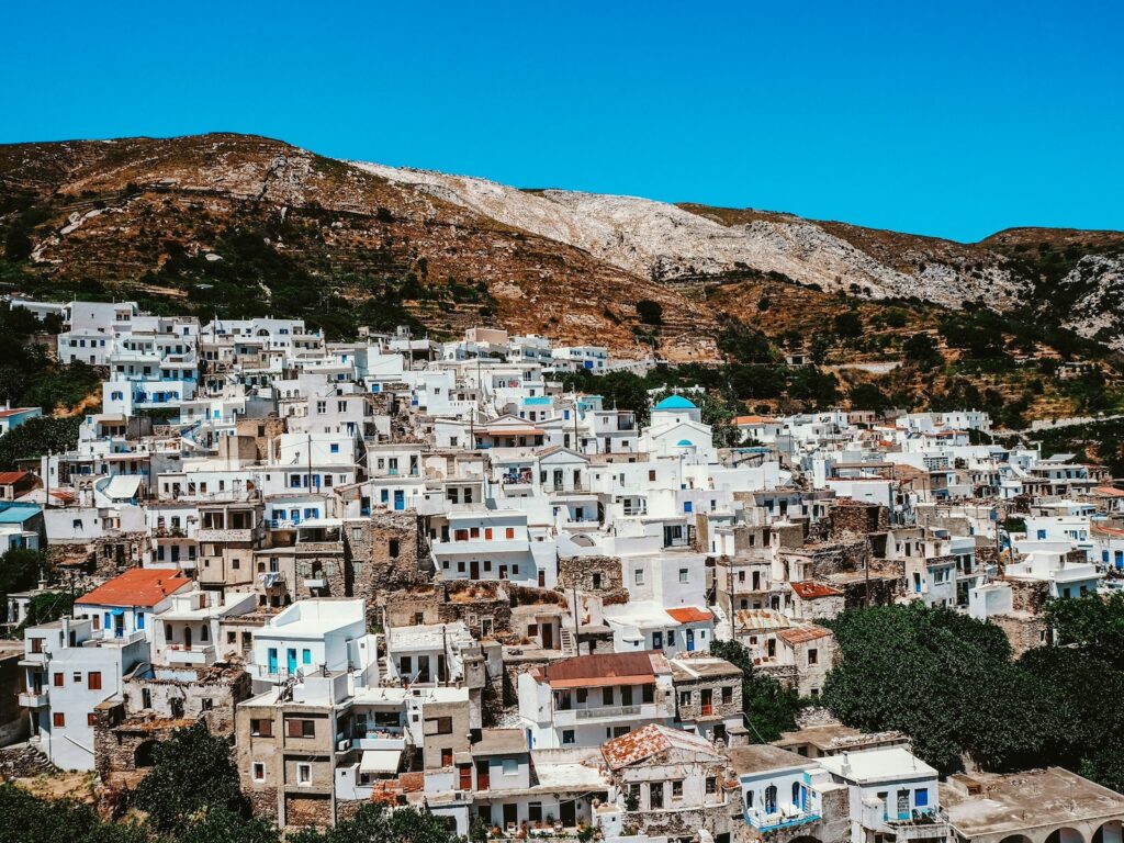 Griechenland, Kykladen, Bergdorf in Naxos