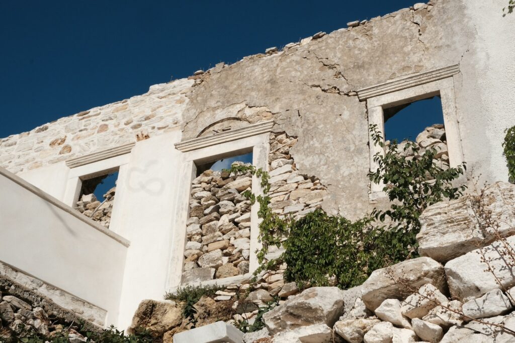 Griechenland, Kykladen, Ruinen auf Naxos