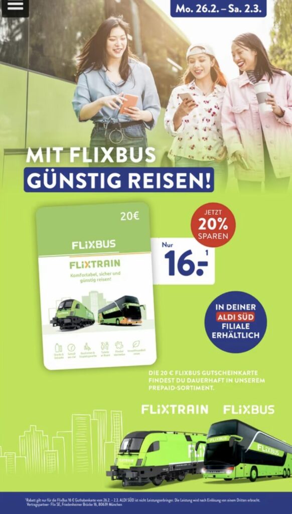 Flixbus Tickets für 0€