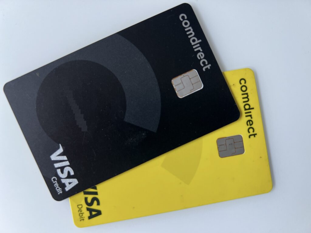 comdirect Karten: Visa credit und Debitkarte