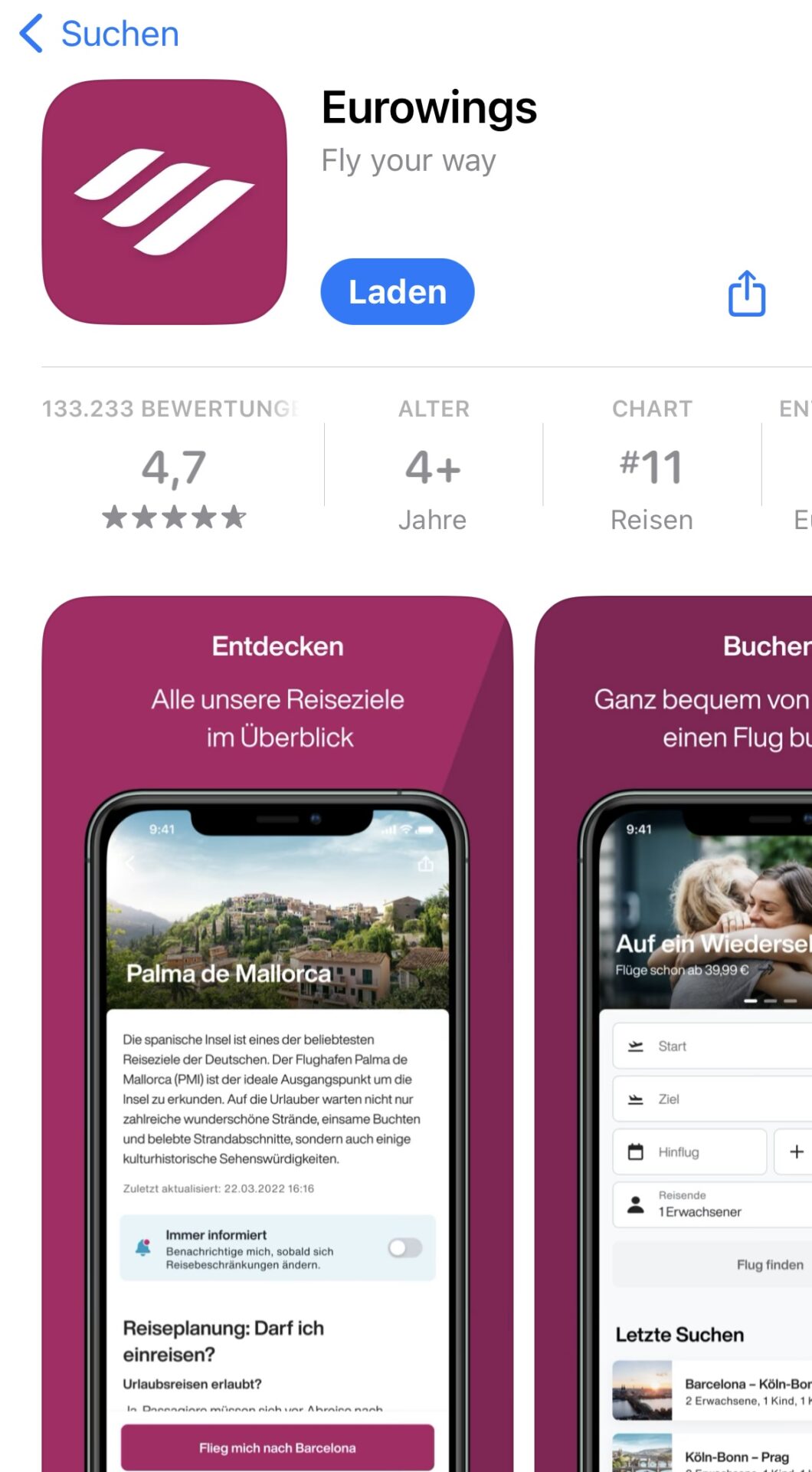 Eurowings Gutschein unter 35€ Flüge & Rabatte März 2025