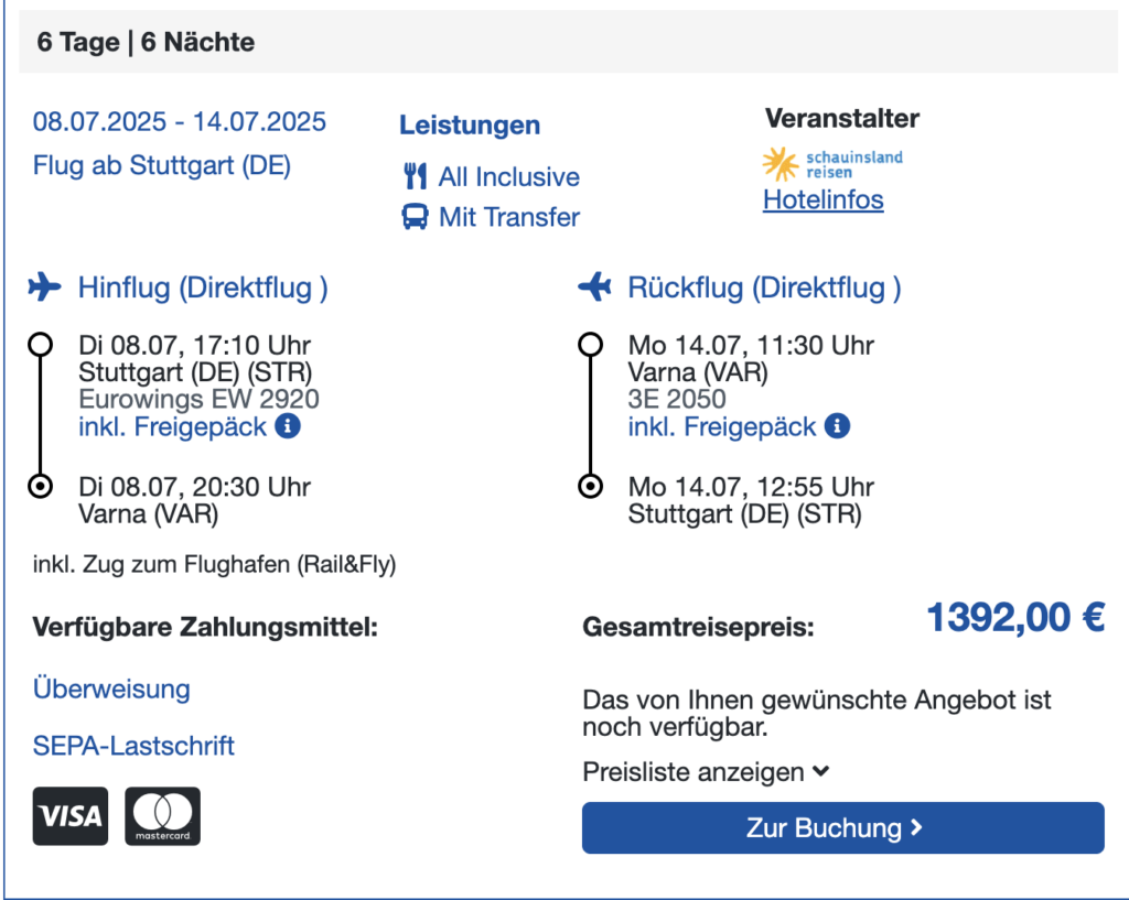 Party am Goldstrand – 5 Tage + All Inclusive mit Flug & Transfer ab 648€ p.P.