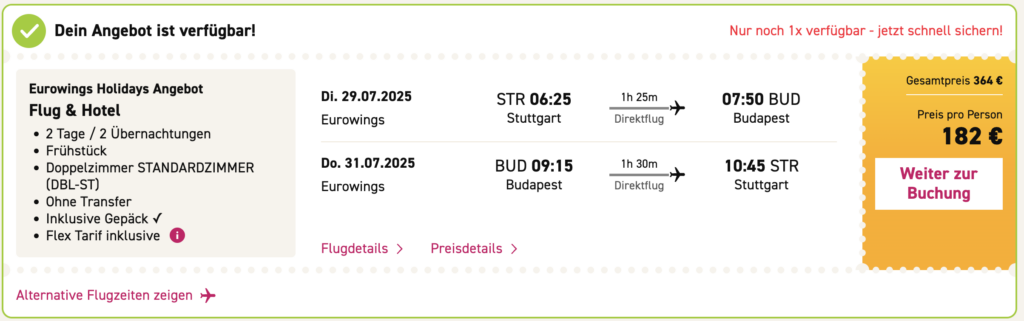 Städtetrip Budapest – 3 Tage im 4* Hotel ab 129€ p.P.